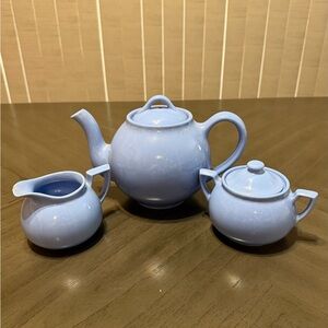 Mid Century Lipton Elegant Blue Tea Set